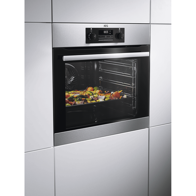 Aeg Built In Oven , Electric Oven Build-In , 60 Cm, Electric Oven , Thermic Air System, Cool-Touch, Unisight, Black, Beb331010M