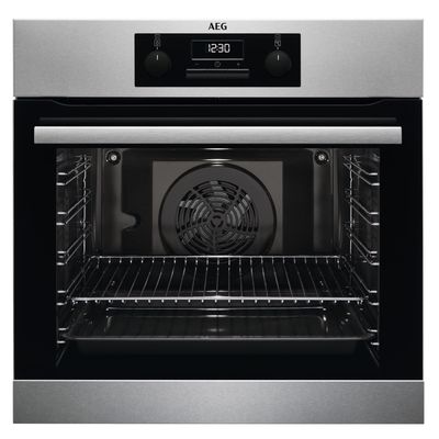Aeg Built In Oven , Multifunction Oven Build-In, 60 Cm, Gas Oven, Xl Baking Tray, Easy-Clean, Thermic Air System, Black, Beb231011M