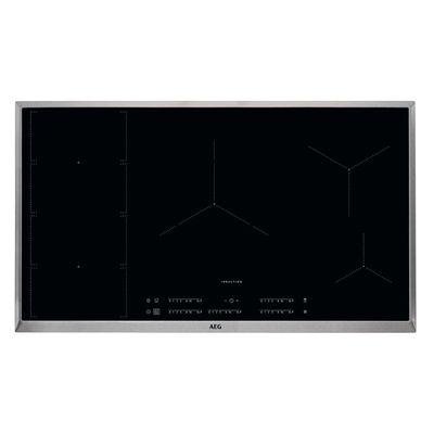 Aeg Built In Induction Hob , Induction Hob Built-In, 90 Cm, Maxi Sense Hob2Hood, Flexibridge, Multitasking Timer, Black, Ike95474Xb