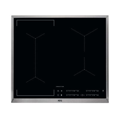 Aeg Built In Induction Hob , Induction Hob Built-In, 60Cm, Maxi Sense Hob2Hood, 2 Cooking Zones, Induction, Pot Detection, Black, Ike64441Xb