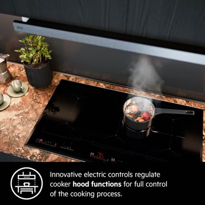 Aeg Built In Hoods , Hood Build-In, 90Cm, Led Lighting, Hood Setting, Charcoal Filter, Silver , Dub2930M