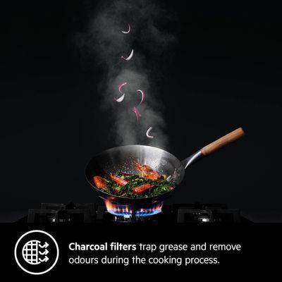 Aeg Built In Hoods , Hood Build-In, 90Cm, Led Lighting, Hood Setting, Charcoal Filter, Silver , Dub2930M