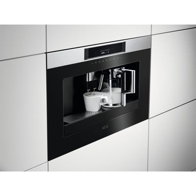 Aeg Built In Coffee Machine , Built-In, 60Cm, Pre-Heating Function , Multicup Setting, 2.5 Litre Tank, Black, Kkk884500M