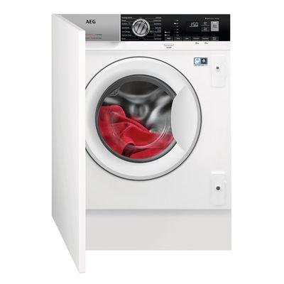 Aeg Built-In Washer Dryer, 7 Kg, 4 Kg, Wash And Dry, 1200 Rpm, Made In Italy , Frontload Washer/Dryer, 7 Kg, Built-In, Prosense Technology, Stain Removal, Eco Wash, White , Lwx7G7634Fb