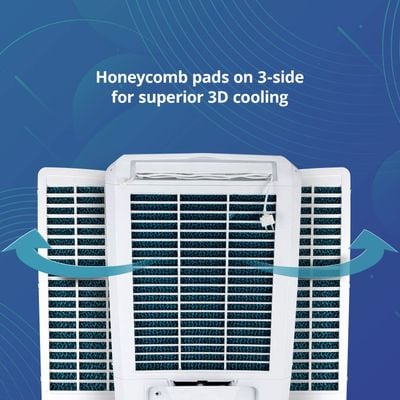 Symphony Air Cooler , Easy-Fill, 3D Cooling, Manual Control, Dura-Pump Technology, Cool Flow, Low Energy Consumption, I-Pure Technology, White, Storm 70Xl