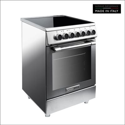 Tecnogas Superiore Cooker , 67 Litre , Schott Ceran Ceramic, Full Safety , Easy-Clean Oven , Electric Oven , Silver, N2X66Evtc