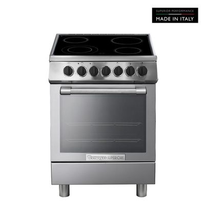 Tecnogas Superiore Cooker , 67 Litre , Schott Ceran Ceramic, Full Safety , Easy-Clean Oven , Electric Oven , Silver, N2X66Evtc