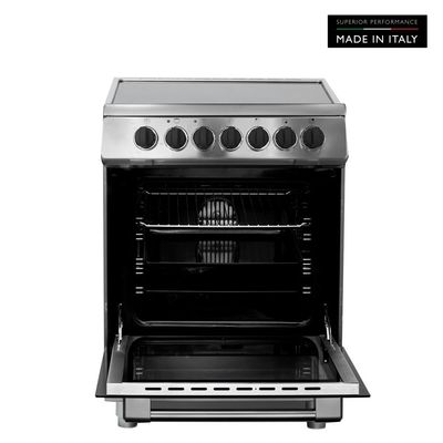 Tecnogas Superiore Cooker , 67 Litre , Schott Ceran Ceramic, Full Safety , Easy-Clean Oven , Electric Oven , Silver, N2X66Evtc