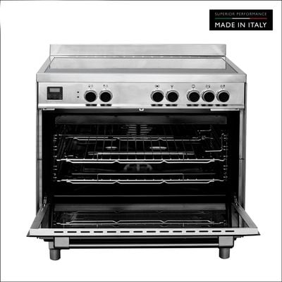 Tecnogas Superiore Cooker , 133 Litre , Schott Ceran Ceramic, Full Safety , Easy-Clean Oven , Electric Oven , Silver, N1X96Evtc