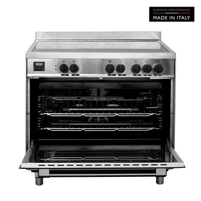 Tecnogas Superiore Cooker , 133 Litre , Schott Ceran Ceramic, Full Safety , Easy-Clean Oven , Electric Oven , Silver, N1X96Evtc