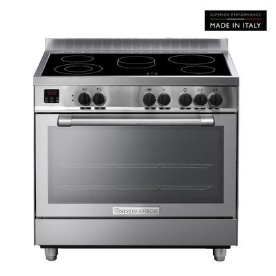 Tecnogas Superiore Cooker , 133 Litre , Schott Ceran Ceramic, Full Safety , Easy-Clean Oven , Electric Oven , Silver, N1X96Evtc