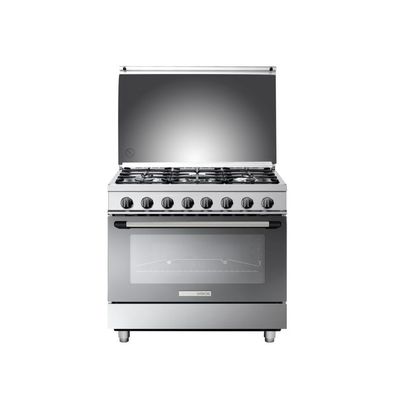 Tecnogas Superiore Cooker , 115 Litre , Sabaf Burner, Full Safety , Easy-Clean Oven , Gas Oven , Silver, Tcp396Gg52Kx
