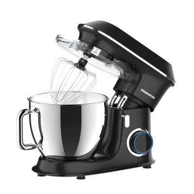 Daewoo Kitchen Machine , 6.5 Litre , 1100 W, Non-Slip, Low Noise, 6 Speed + Pulse, Large Bowl, Black, Dkm 6552