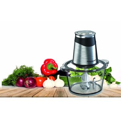 Daewoo Food Chopper , 1.8 Litre, 300-500 W, Stainless Steel Blade, Stainless Steel Jar, 2 Speed Control, Thermal Protection , Silver, Dfc-217A