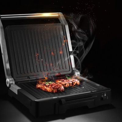 Daewoo Contact Grill , Bbq Mode, Non Stick Plates, Temperature Control, 1650 - 2000 W, Easy Clean, Indicator Lights, Silver, Dcg-5003