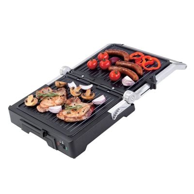 Daewoo Contact Grill , Bbq Mode, Non Stick Plates, Temperature Control, 1650 - 2000 W, Easy Clean, Indicator Lights, Silver, Dcg-5003