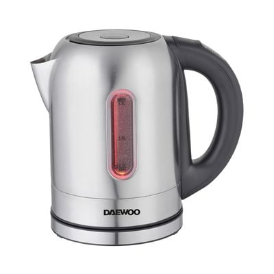 Daewoo Kettle , 1.7 Litre , 1850 - 2200 W, Led Illumination, Easy Clean, Dry Heat Protection, Silver, Dek-1756