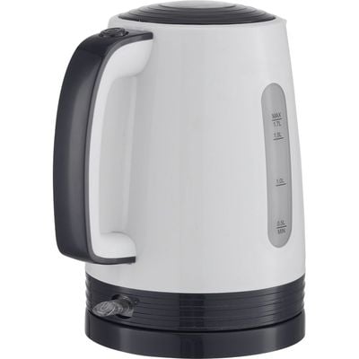 Daewoo Kettle , 1.7 Litre , 1850 - 2200 W, Water Level Indicator, Easy Clean, Auto Shut-Off, White, Dek-8803