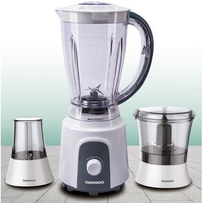 Daewoo Stand Blender , 1.5 Litre, Stainless Steel Blade, Pure Copper Motor, Safety Lock, 400 W, 2 Speed + Pulse, White, Dbl-3990