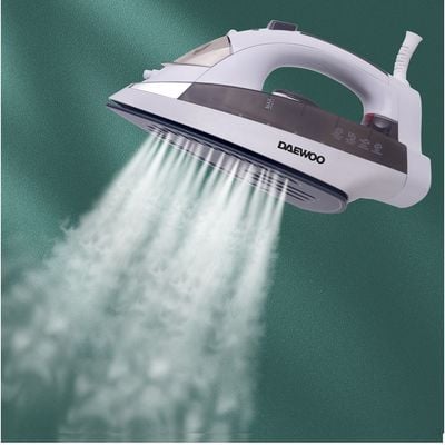 Daewoo Steam Iron , 300 Ml, Self-Cleaning, 2200 W, Verticle Steam, Steam- Burst, Auto Shut-Off, White, Dsi-2068