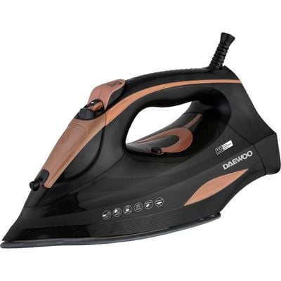 Daewoo Steam Iron , 420 Ml, Self Cleaning, 3100 W, Ceramic Soleplate, Touch Sensor, Auto Shut-Off, Black, Dsi-6230