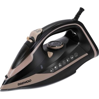 Daewoo Steam Iron , 320 Ml, Self-Cleaning, 2400 W, Ceramic Soleplate, Steam- Burst, Auto Shut-Off, Black, Dsi-6291