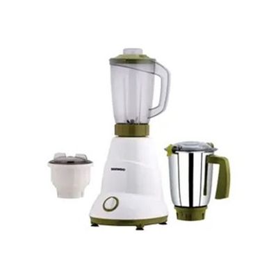 Daewoo Mixer Grinder , 3 Jars, Pure Copper Motor, 3 Speed + Pulse, 750 W, Safety Lock, Overload Protection, White, Dmg-7501