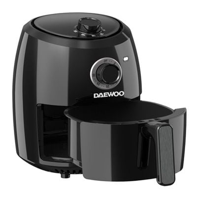 Daewoo Air Fryer , 2.4 Litre, Even Heat, 90 To 200 C, Manual Control, 360 Rapid, Black, Daf-8008