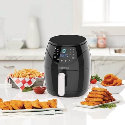 Daewoo Air Fryer , 4.6 Litre, Led Display, 12 Presets, Touch Control, 1500 W, 80 - 200 C, Black, Daf-8021