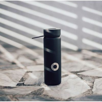 Bluewater Water Bottles , Premium Stainless Steel, 400Ml, Double Wall, Leakproof, Bpa Free, Black, Bw-6910400003-Ss-Black