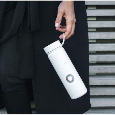 Bluewater Water Bottles , Premium Stainless Steel, 400Ml, Double Wall, Leakproof, Bpa Free, White, Bw-6910400004-Ss-White