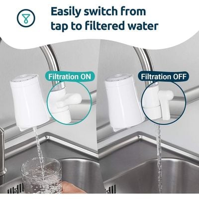 Tappwater Tap Filter , Ecopro Starter Pack, Sustainable Water Filter For Taps, Eliminates Unpleasant Taste And Odour, Filters Out Limescale And More Than 100+ Contaminants, White, T2-N101