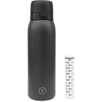 Tappwater Water Bottles , Bottlepro, Reusable Bottle, Filters +80 Contaminants, Sustainable Refills And Airtight Closure, Bottle With Filter, 750Ml, Black, Btlpro-B101A