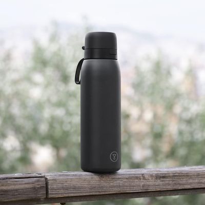 Tappwater Water Bottles , Bottlepro, Reusable Bottle, Filters +80 Contaminants, Sustainable Refills And Airtight Closure, Bottle With Filter, 750Ml, Black, Btlpro-B101A