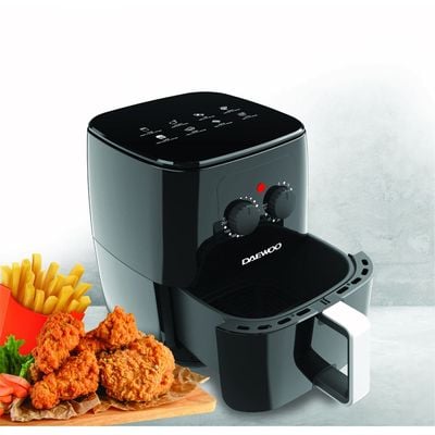 Daewoo Air Fryer , 4.5 Litre , Even Heat, 80 To 200 C, Manual Control, 1600 W, Black, Daf-8300