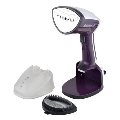 Daewoo Garment Steamer , 350 Ml, Anti-Bacterial, 12 Mins Steam, 1200 W, Dust Proof Brush, Ready In 25Secs, Purple, Dgs 8380