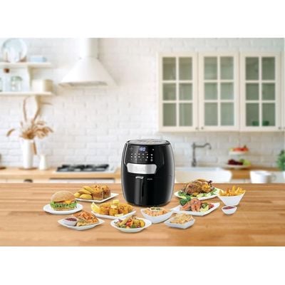 Black + Decker Air Fryer , Digital Aero Fry, 13 In 1, 4L Non-Stick Pan, 3.7L Detachable Basket, 1500 Watt, 60 Mins Timer, From 80 Degree C To 200 Degree C, Black, Af4037-B5