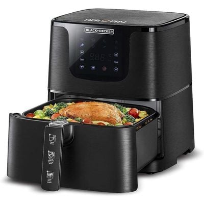 Black + Decker Air Fryer , Digital Air Fryer, 5.3L, 1700W, Black, Af700-B5 