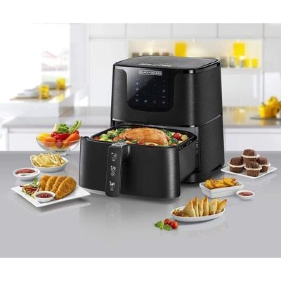 Black + Decker Air Fryer , Digital Air Fryer, 5.3L, 1700W, Black, Af700-B5 