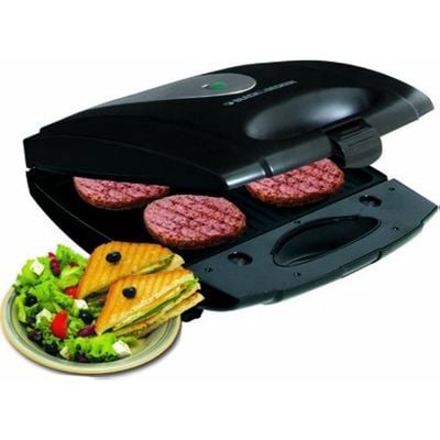 Black + Decker Sandwich Maker , Multiple Sandwich Maker, 1400W, Black, Ts4080-B5