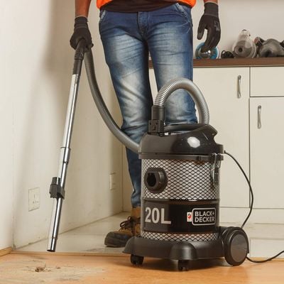 Black + Decker Drum Vacuum Cleane , Drum Vacuum Cleaner, 2000W, 20L, Orange, Bv2000