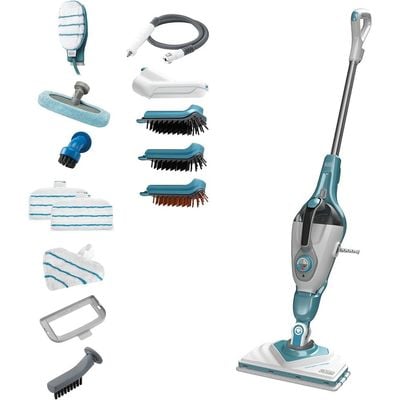 Black + Decker Steam Mop , Steam Mop, 1600W, 2 In 1, 500Ml, 8M Cord And 20Sec Heatup Time For Floor, Handheld Mode Kills 99.9% Germs With Super Heated Steam, That Cleanes &Sanitizes, White, Bhsm1610Dsm-Gb