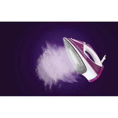 Black + Decker Steam Iron , Steam Iron, 2400W, Auto Shutoff And Ceramic Soleplate Magenta, Pink, X2450-B5 