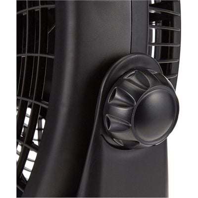 Black + Decker Box Fan , Desk Fan, 55W, 16 Inch Compact Design, With Timer & 3 Speeds Low/Medium/High And 5 Blade Design, Sturdy Base And Adjustable Swivel, Black, Fb1620-B5