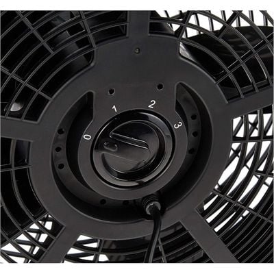 Black + Decker Box Fan , Desk Fan, 55W, 16 Inch Compact Design, With Timer & 3 Speeds Low/Medium/High And 5 Blade Design, Sturdy Base And Adjustable Swivel, Black, Fb1620-B5