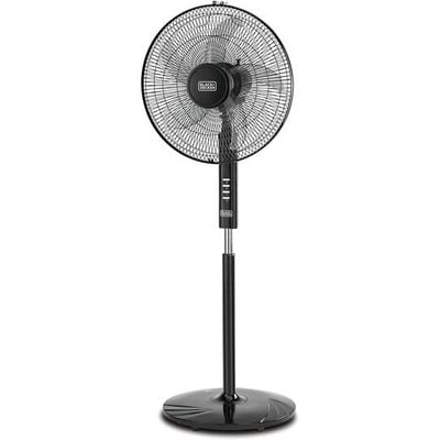 Black + Decker Stand Fan , Stand Fan, 60W, 16 Inch Diameter, 90° Wide Swing, 3 Speeds Plus Modes And 5As Blade, Black, Fs1620-B5