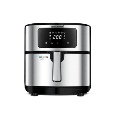 Black + Decker Air Fryer , Digital Air Fryer, 7.2L, 1500W, Rapid Air Convection, Black, Af7257-B5