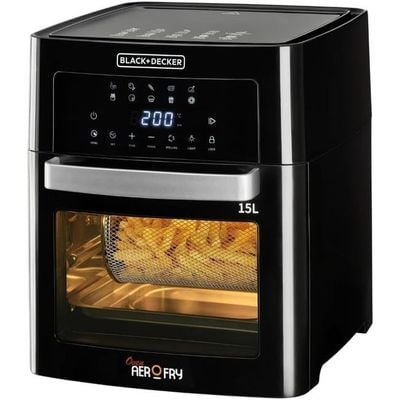 Black + Decker Air Fryer , Digital Air Fryer, 15L, 1700W, Black, Aof150-B5