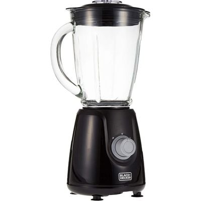 Black + Decker Blender , Blender, 400W, Glass Jar And 2 Grinding Mill, Black, Bx440G-B5