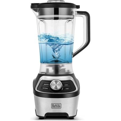 Black + Decker Blender , Blender, 1200W, 1.85L Bpa-Free Jar 500Ml Travel Cup, Black, Bxh1200-B5